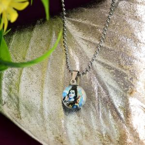 Unisex Mahadev and Evil Eye back to back Necklace